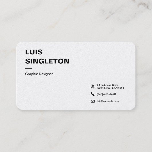 Premium geronde parelVisitekaartje Visitekaartje (Achterkant)