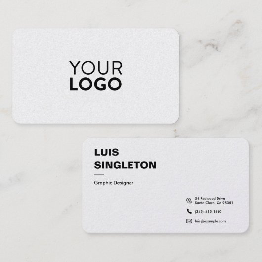 Premium geronde parelVisitekaartje Visitekaartje (Voorkant / Achterkant)