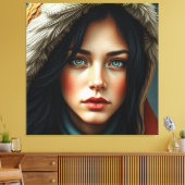 Premium gewikkeld canvas - elegante en moderne kun afdruk (Insitu (Woonkamer))
