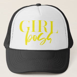 Premium   Girl Boss   Gele tekst Modern Ultra Trucker Pet