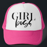 Premium Girl Boss | Zwarte tekst Modern Ultra Trucker Pet<br><div class="desc">GIRL BOSS - modern, leuk, trendy en krachtig ***Voor extra zazzle kantoorbenodigdheden, adverteren of koopwaar om dit punt aan te passen, te contacteren gelieve ons door het ontwerpercontact op onze zazzle homepage.</div>