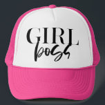 Premium Girl Boss | Zwarte tekst Modern Ultra Trucker Pet<br><div class="desc">GIRL BOSS - modern, leuk, trendy en krachtig ***Voor extra zazzle kantoorbenodigdheden, adverteren of koopwaar om dit punt aan te passen, te contacteren gelieve ons door het ontwerpercontact op onze zazzle homepage.</div>
