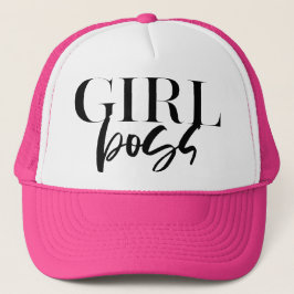 Premium Girl Boss | Zwarte tekst Modern Ultra Trucker Pet