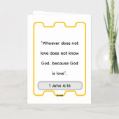 Premium God Is Love Star Elegant Gold  Folie Feestdagenkaart (Achterkant)