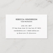 Premium Gold Black Leather & White Back Monogram B Visitekaartje (Achterkant)