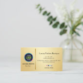 Premium Gold Business Card Design Visitekaartje (Staand voorkant)