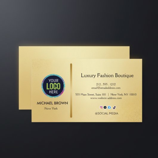 Premium Gold Business Card Design Visitekaartje