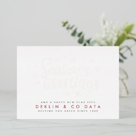 Premium Gold Modern Seasons Greetons Business Folie Feestdagenkaart (Staand Voorkant)