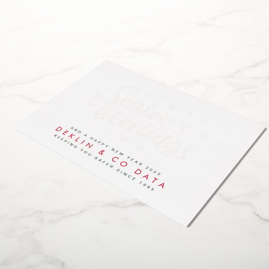 Premium Gold Modern Seasons Greetons Business Folie Feestdagenkaart (Gedraaid)