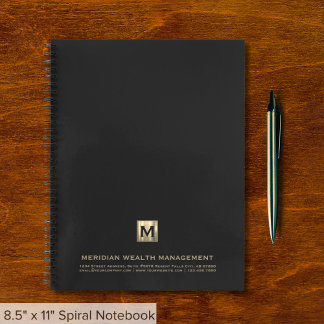 Premium Gold Monogram Financial Planner Notitieboe Notitieboek
