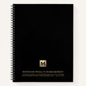 Premium Gold Monogram Financial Planner Notitieboe Notitieboek (Voorkant)