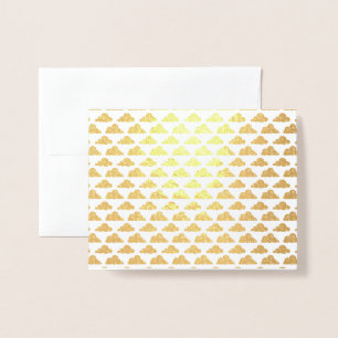 Premium Gold of Silver Cloud Pattern Folie Kaarten