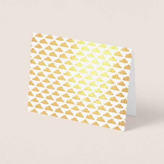 Premium Gold of Silver Cloud Pattern Folie Kaarten (Voorkant)