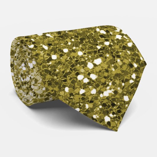 Premium Gold Ombre Glitter-Stropdas Stropdas (Opgerold)