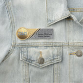 Premium Gold Textured Silver Name Tag (In situ)