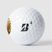 Premium Golden Golf Ball – Luxe 3D Logo-ontwerp Golfballen (Logo)