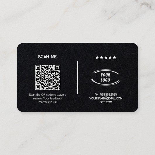 🥇 Premium Google Review Kaarten Visitekaartje (Achterkant)