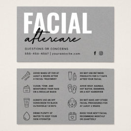 Premium - Gray Facial Aftercare Instructions Kaart