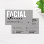 Premium - Gray Facial Aftercare Instructions Kaart (Bureau)