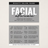 Premium - Gray Facial Aftercare Kaart (Voorkant /achterkant)