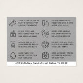 Premium - Gray Facial Aftercare Kaart (Achterkant)