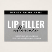 Premium - Gray Mighty Lip Filler Aftercare Kaart (Voorkant)
