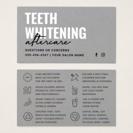 Premium - Gray Modern Teeth Whitening Aftercare Ka Visitekaartje