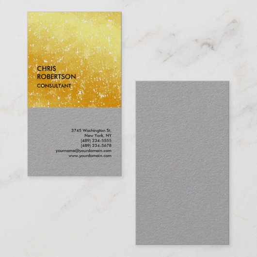 Premium gray Modern Unieke minimalistische Visitekaartje (Voorkant / Achterkant)