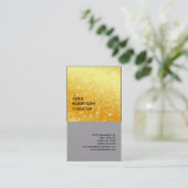 Premium gray Modern Unieke minimalistische Visitekaartje (Staand voorkant)