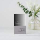 Premium gray Modern Unieke minimalistische Visitekaartje (Staand voorkant)