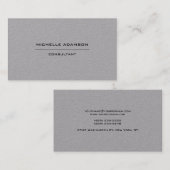 Premium - Gray - unieke speciale minimalistische m Visitekaartje (Voorkant / Achterkant)
