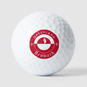 Premium Greenland Golf, Bear, Greenland Flag Golfballen (Voorkant)