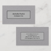 Premium - Grijs - Exclusief minimalistisch legante Visitekaartje (Voorkant / Achterkant)
