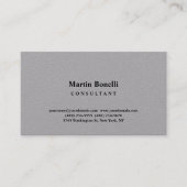 Premium grijs legant consultant minimalistisch visitekaartje (Voorkant)