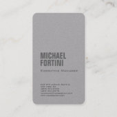 Premium grijs minimalistisch, modern, vet en glad visitekaartje (Voorkant)