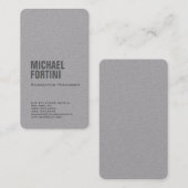 Premium grijs minimalistisch, modern, vet en glad visitekaartje (Voorkant / Achterkant)