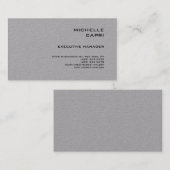 Premium Grijs Plain Eenvoudige Minimalistische Hed Visitekaartje (Voorkant / Achterkant)