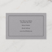 Premium Grijs Plain Elegant Minimalistisch Modern Visitekaartje (Achterkant)