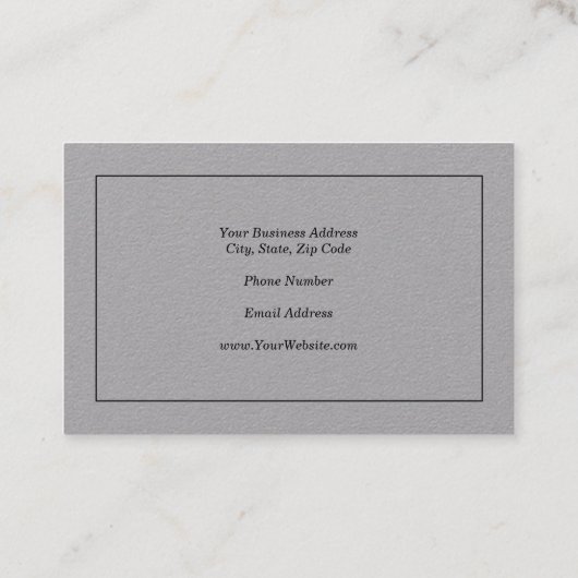 Premium Grijs Plain Elegant Minimalistisch Modern Visitekaartje (Achterkant)