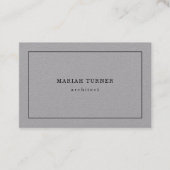 Premium Grijs Plain Elegant Minimalistisch Modern Visitekaartje (Voorkant)