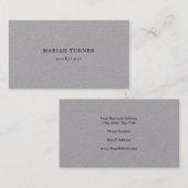 Premium Grijs Plain Elegant Minimalistisch Modern Visitekaartje (Voorkant / Achterkant)