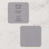 Premium Grijs Professioneel Modern Eenvoudig Vierkante Visitekaartje (Voorkant / Achterkant)