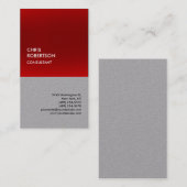 Premium - Grijs Rood - Speciaal Modern Uniek Minim Visitekaartje (Voorkant / Achterkant)