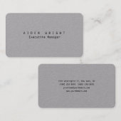 Premium - grijs, stijlvol, modern minimalistisch visitekaartje (Voorkant / Achterkant)