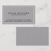 Premium grijs visitekaartje alleen voorzijde (Voorkant / Achterkant)