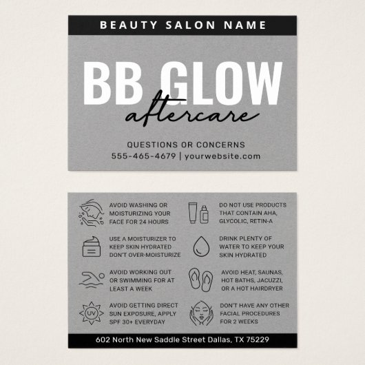 Premium - grijze gloed gezicht na Kaart (Voorkant /achterkant)