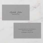 Premium - Grijze legant vlakminimalistisch Visitekaartje (Voorkant / Achterkant)