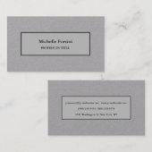 Premium - Grijze legant vlakminimalistisch Visitekaartje (Voorkant / Achterkant)