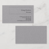 Premium - grijze minimalistische moderne visitekaartje (Voorkant / Achterkant)