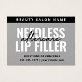 Premium - grijze naalden - Lipvulling nazorg Kaart (Voorkant)